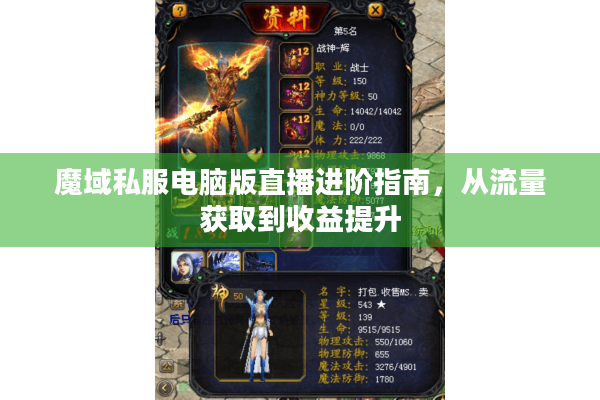 魔域私服电脑版直播进阶指南，从流量获取到收益提升
