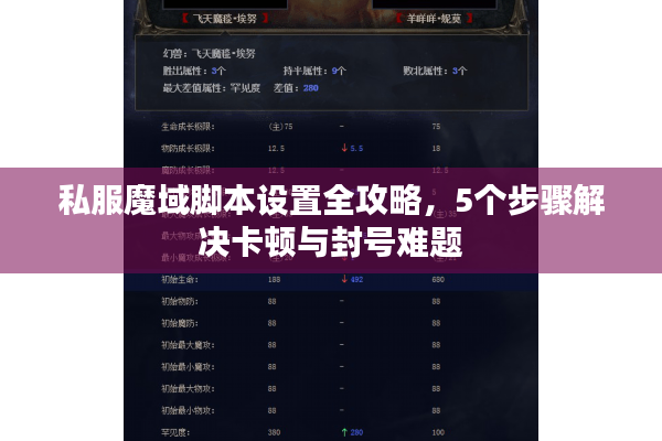 私服魔域脚本设置全攻略，5个步骤解决卡顿与封号难题