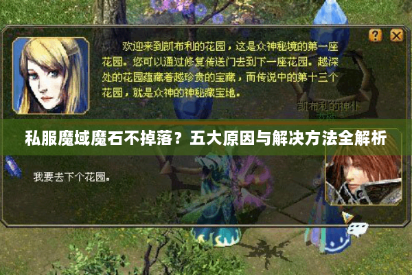 私服魔域魔石不掉落？五大原因与解决方法全解析