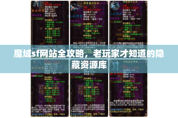 魔域sf网站全攻略，老玩家才知道的隐藏资源库