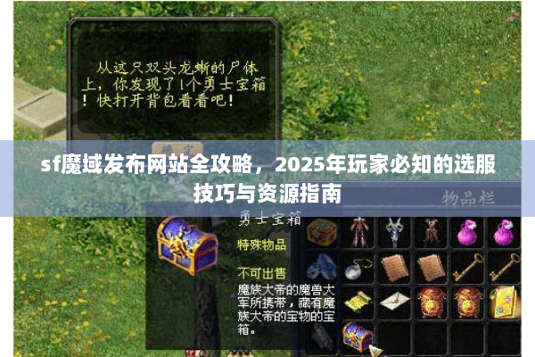 sf魔域发布网站全攻略，2025年玩家必知的选服技巧与资源指南